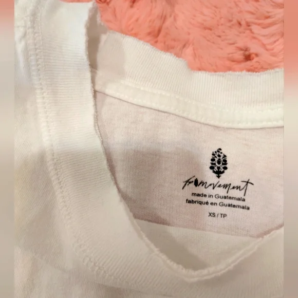 Free People FP Movement Leg Day Tee In White, Oversized XS - Picture 9 of 12